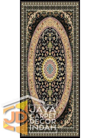 Karpet Permadani Solomon 700 Reeds Lajevardi Black 3610 ukuran 100x150, 150x225, 200x300, 250x350, 300x400